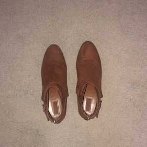 brown booties with side buckle